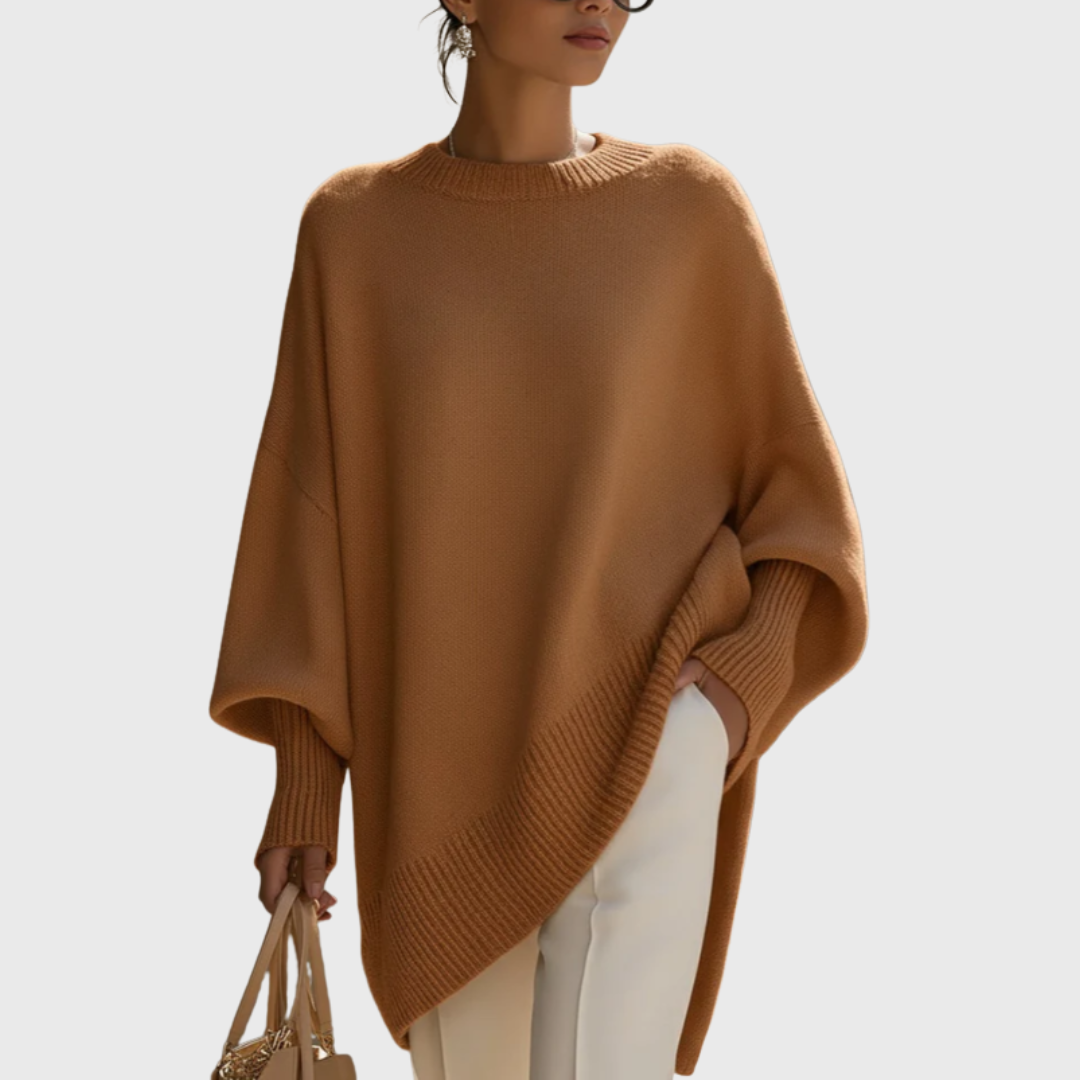 Oversized Poncho Knit Pullover
