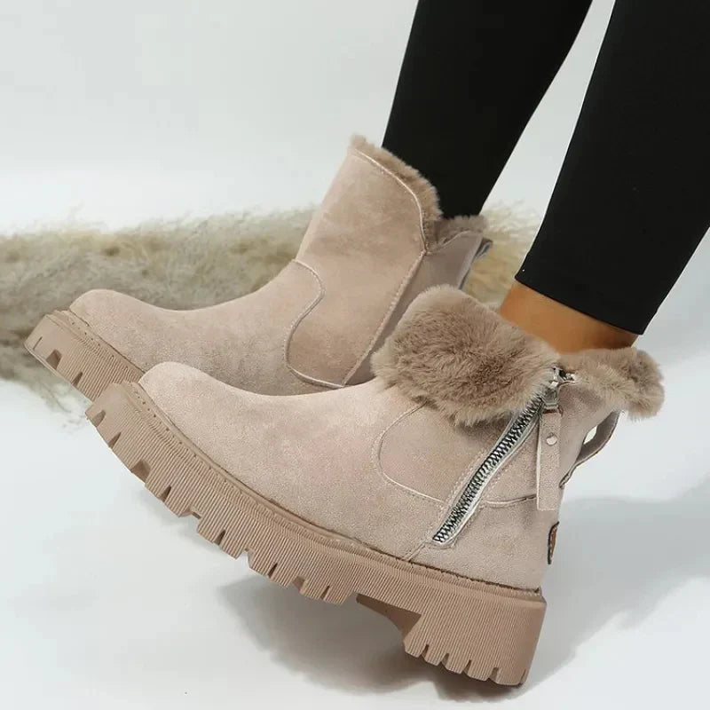 Freya Fur-Zip Boots