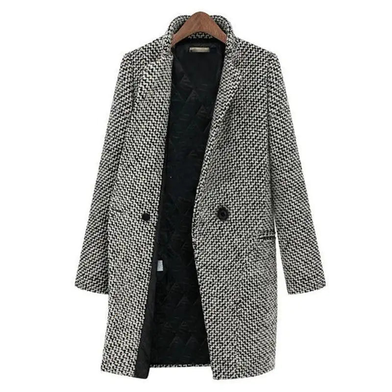 Elegant Houndstooth Coat
