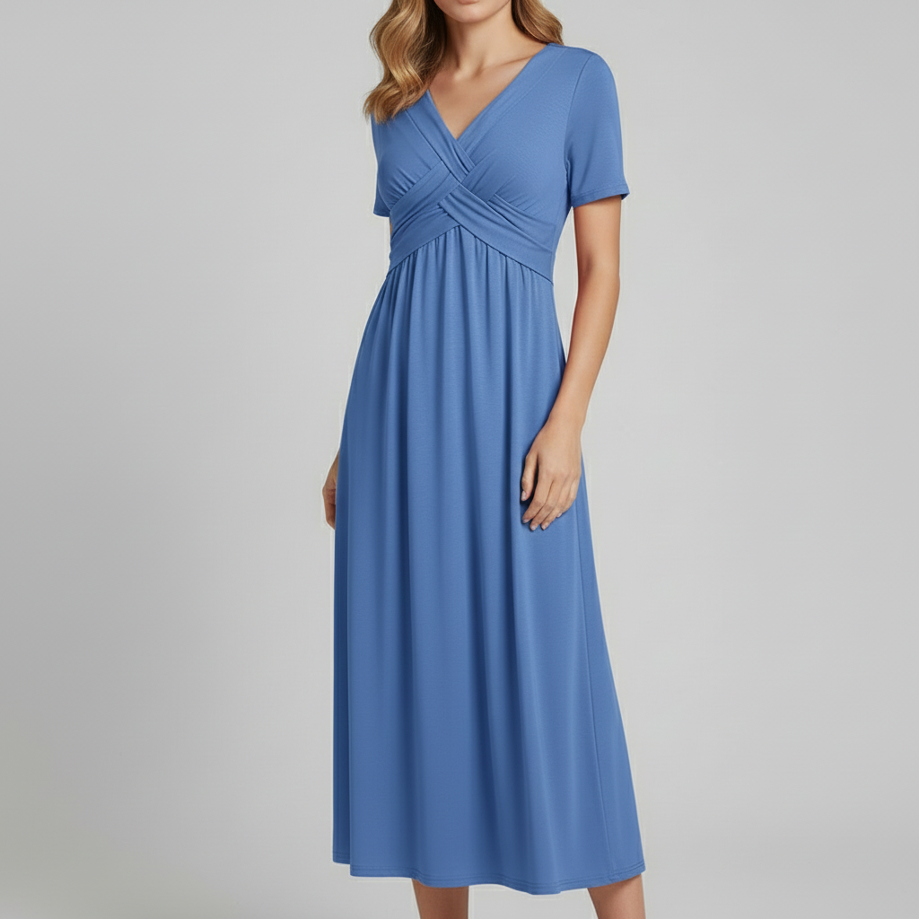 Elara Crossover Midi Dress