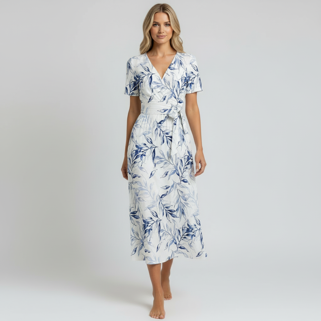 Azure Botanical Dress
