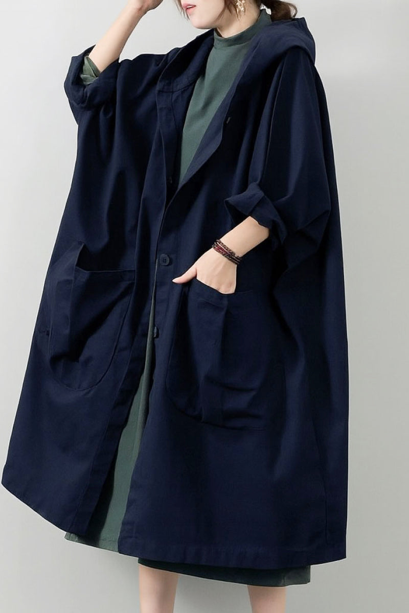 Indigo | Oversized Windbreaker Jacket