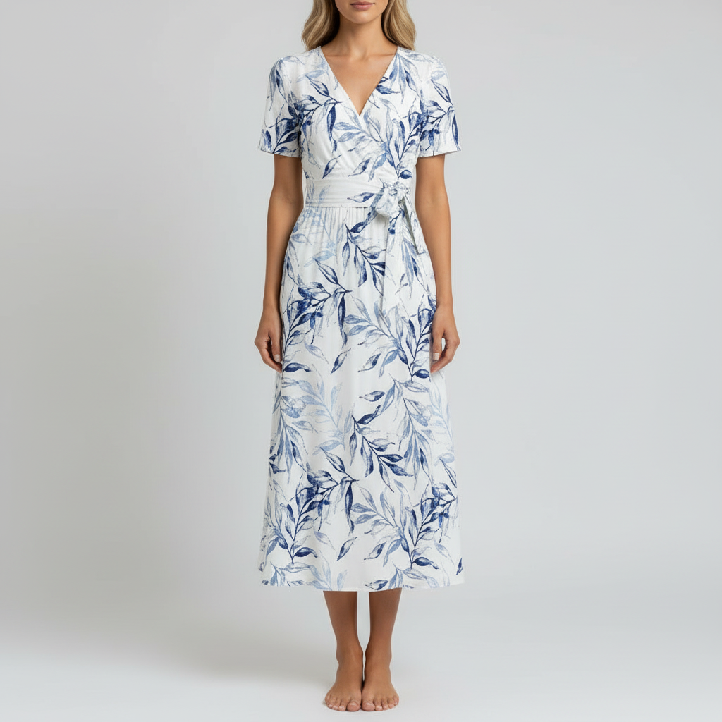 Azure Botanical Dress