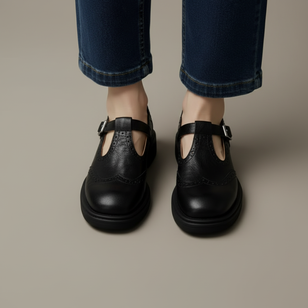 Celeste Brogue T-Bar Loafer