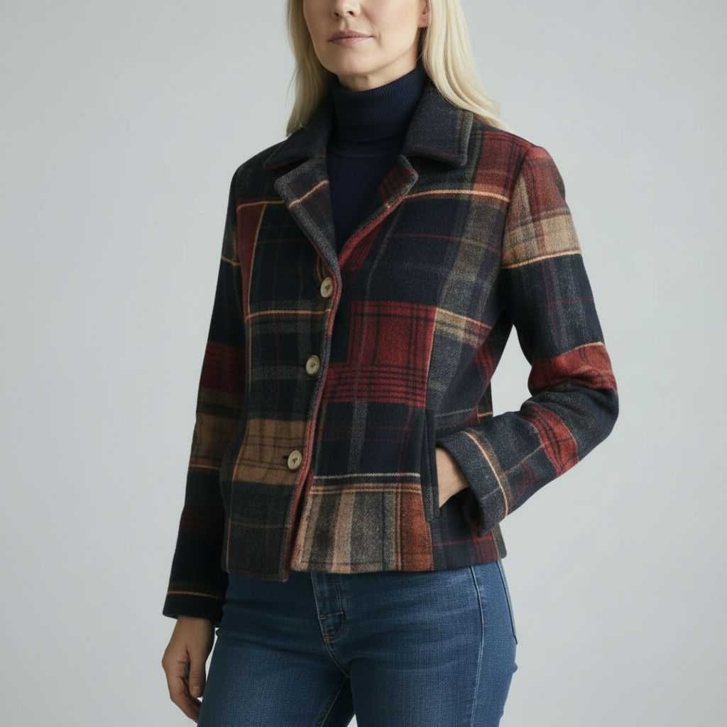 Patchwork Plaid Jacket