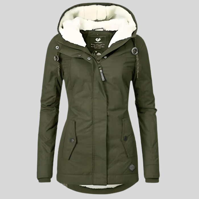 Alienor | Long Jacket with Hood and Lining