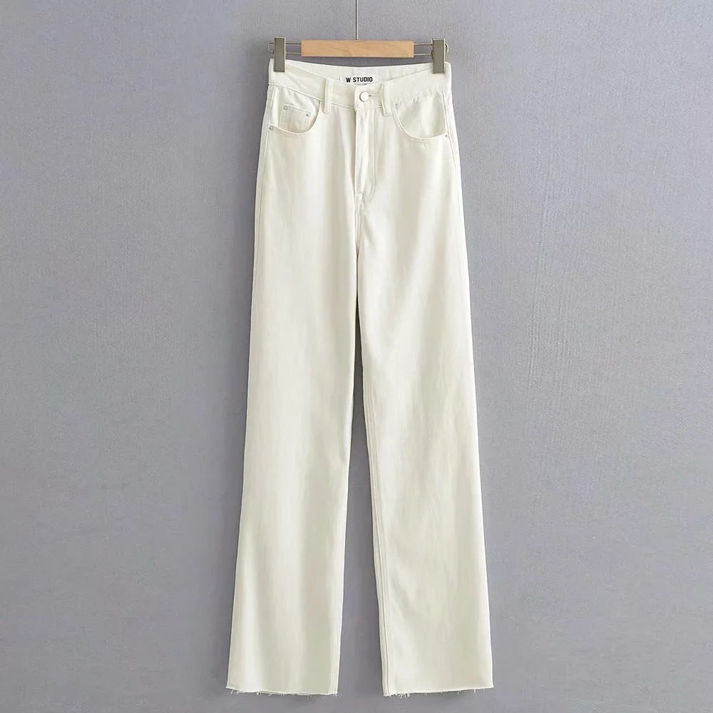 High Raise Wide Jeans