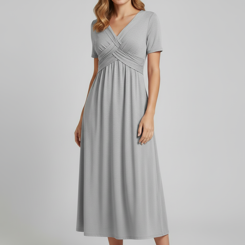 Elara Crossover Midi Dress