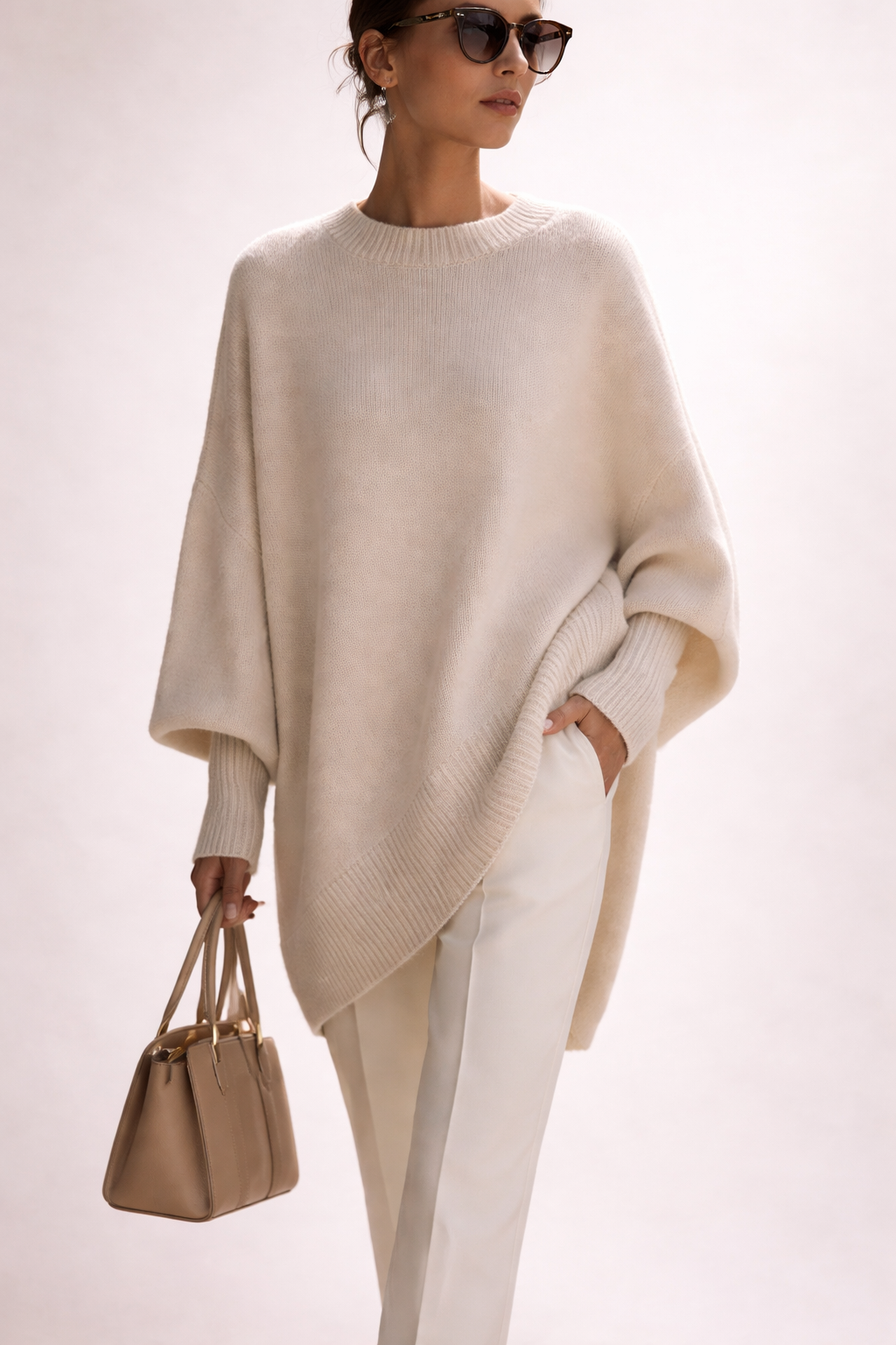 Oversized Poncho Knit Pullover